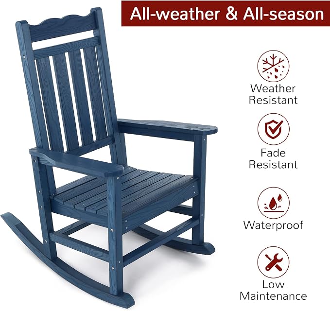 Stoog All-Weather Patio Rocking Chairs Set of 2 - Image 4