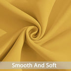 Yakamok Room Darkening Curtains 52x72 inch Long Mustard Yellow-Living Room | 2 - Image 4