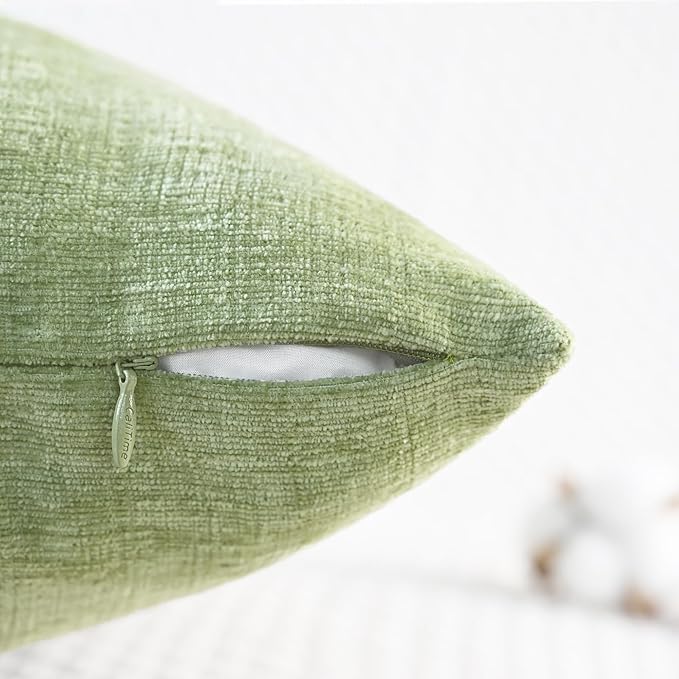 CaliTime Decorative Couch Throw Pillow Covers 26 X 16 Inches Sage Green | Pack - Image 3
