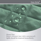 Easy-Going Reversible Couch Cover, Recliner 22 in, Cyan/Ivory | Machine - Image 4