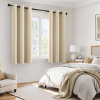MIULEE Cream Beige Blackout Curtains - Image 6