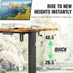 Veken 47.2" Standing Desk, Adjustable Height Office Desk - Image 8