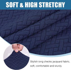 Smiry Waterproof Couch Cushion Covers, Stretch Jacquard Thick Sofa Cushion - Image 7