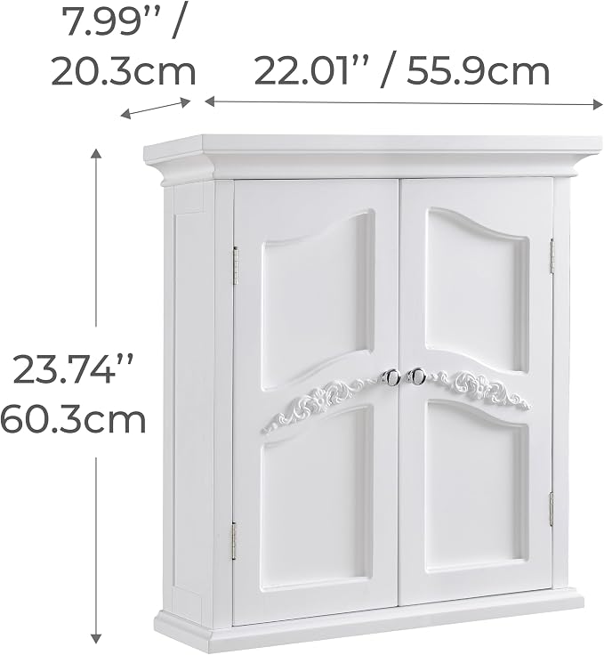 Teamson Home Versailles 22" x 24" Bathroom Wall Cabinet - Image 2