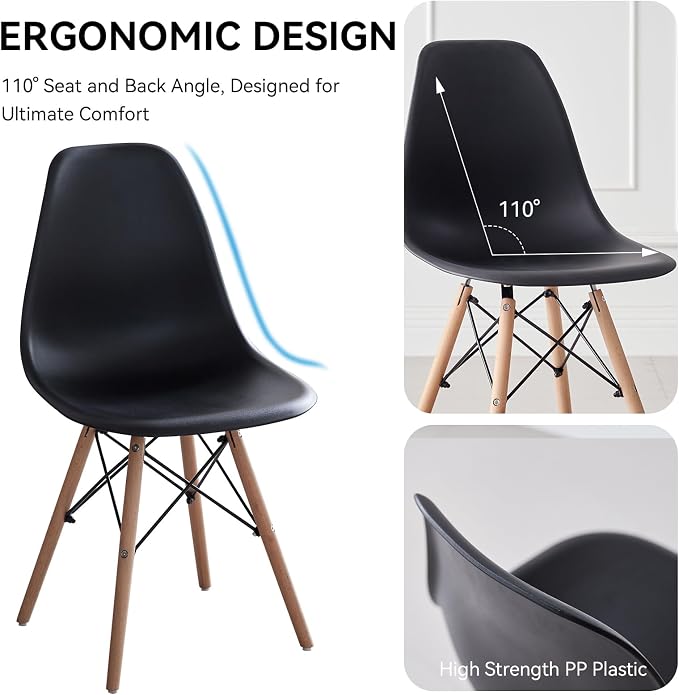 5-Piece 35.5" Round Dining Table Set, Small Kitchen Table Chairs Set of 4 - Image 5