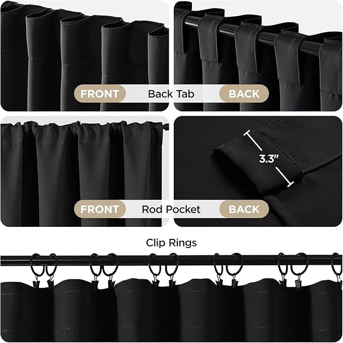 Joydeco 72 Inch Blackout Curtains - Image 4
