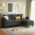 JAMFLY Couches for Living Room, 3-Seat Reversible Sectional Sofa by JAMFLY