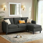 JAMFLY Couches for Living Room, 3-Seat Reversible Sectional Sofa by JAMFLY