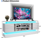 chartustriable 71IN LED TV Stands w/Power Outlet - Image 2