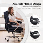 LEAGOO Office Chair with Foot Rest, Swivel Computer Desk Chair PU Leather - Image 7