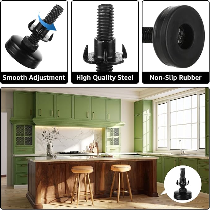 20Pack Adjustable Leveling Feet, 3/8”-16 Thread Heavy Duty Furniture Levelers - Image 5
