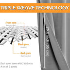 Blackout Curtains for Bedroom, 52 x 30 Inch, 2 Panels | Thermal Insulated & - Image 4