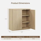SICOTAS Buffet Cabinet with Storage Sideboard Accent Modern Credenza with Doors - Image 2
