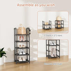 LANTEFUL Narrow Shoe Rack 5 Tier Shoe Shelf Storage - Image 5