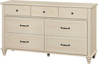 WAMPAT Beige 7 Drawers Dresser for Bedroom, Wide Chest of Drawers Kids Dresser - Image 9