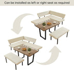 HIPIHOM 3-Piece Corner Dining Table Set - Image 4