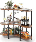 Giantex 3-Tier Bar Table, Corner Bar Cabinet, Liquor Home Bar Unit by Giantex