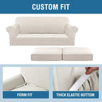 H.VERSAILTEX 3 Piece Stretch Sofa Covers - Image 6