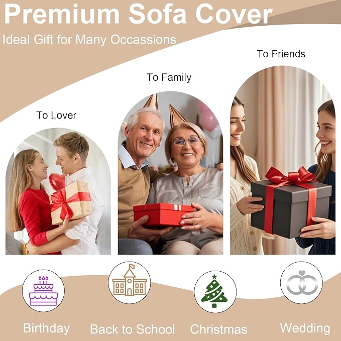 VClife Boho Couch Cover, Washable Sofa Cover - Image 12