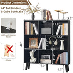 LEYAOYAO 8 Cube Bookshelf, 3 Tier Bookcase - Image 2