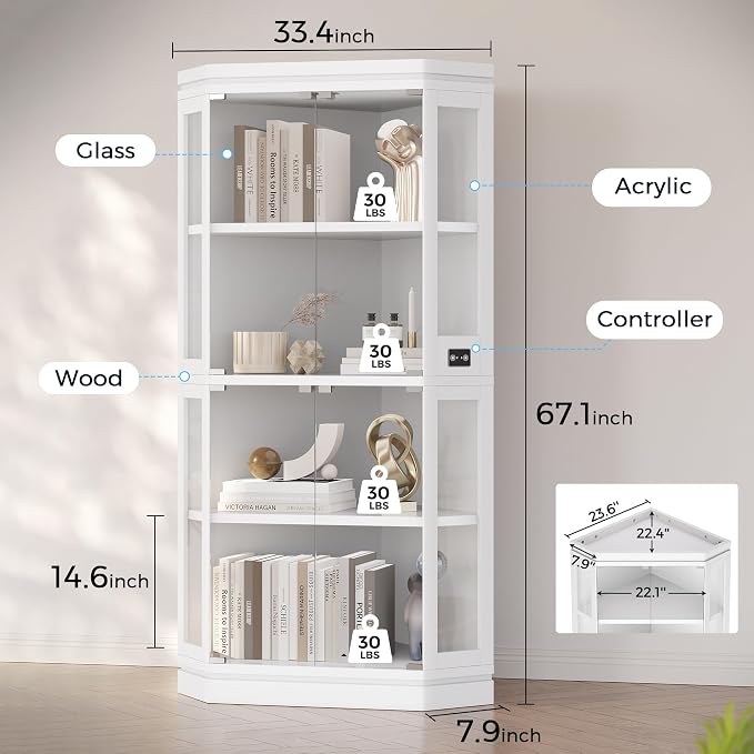 Jocoevol Corner Display Cabinet - Image 2