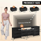 WLIVE 75.5" TV Stand for 65, 85 Inch TV, Dresser for Bedroom - Image 2