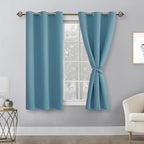 Blackout Curtains for Bedroom, Stone Blue, 42 x 54 Inch, 2 Panels | Thermal - Image 8