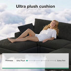 Novilla 133.8" Modular Cloud Couch, Modern Sectional Sofa - Image 4