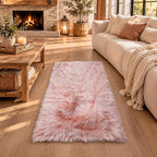EasyJoy Faux Sheepskin Rug, Fluffy Faux Fur Rug, Ultra Soft Shag Area Rug - Image 4