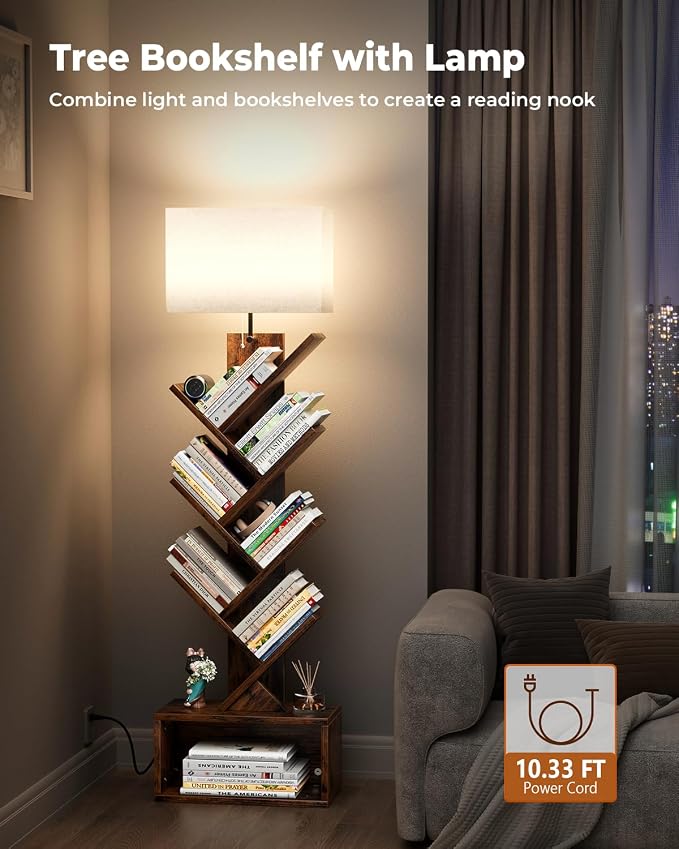 Evermagin 6 Tier Tree Bookshelf - Image 3