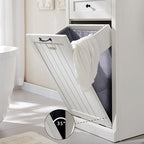 IFGET Tilt Out Trash Can Cabinet, 10 Gallon Farmhouse Laundry Hamper Cabinet - Image 5