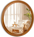 Round Wood Mirror for Wall, 36 Inch Circle Decorative Mirror - Image 9