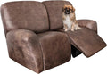 ANARACHON Loveseat Recliner Cover Leather Look Recliner Loveseat Covers by ANARACHON