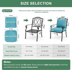 Summsun Faux Linen Outdoor Chair Cushions, Water Resistant Backrest and Seat - Image 8
