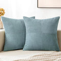 MIULEE Slate Blue Decorative Throw Pillow Covers by MIULEE
