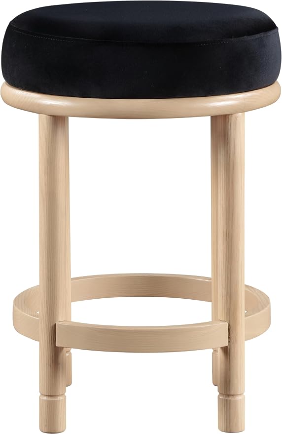 Meridian Furniture 976Black-C Monette Collection Art Deco Counter Stool - Image 4