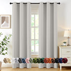 MIULEE Blackout Curtains for Bedroom 2 Panels 40x84 Inch Long Natural White | by MIULEE