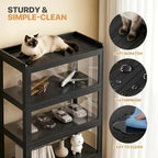 Magshion Display Cabinet with Acrylic Doors, 5-Tier Curio Cabinet - Image 6