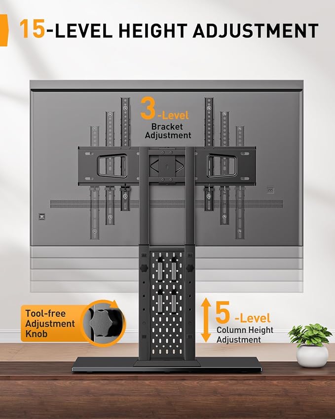 Perlegear Universal Swivel TV Stand - Image 6