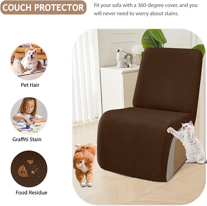 ALIECOM 100% Waterproof Recliner Sectional Couch Covers L Shape Stretch Corner - Image 6