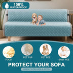 Turquoize 100% Waterproof Futon Cover Futon Slipcover Washable Armless Sofa Bed - Image 2