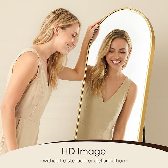 Antok 68" x26” Arched Full Length Floor Mirror, Free Standing/Wall Mount/Leaning - Image 6