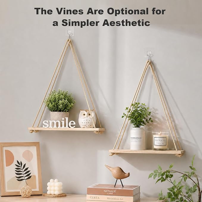 RICHER HOUSE Macrame Floating Shelves - Image 5
