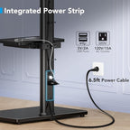AX WABER Floor TV Stand with Power Outlet& Shelf, Universal TV Stand Mount - Image 2