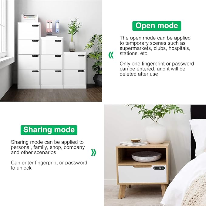 Fingerprint Cabinet Lock, Smart Biometric Password Lock - Image 4