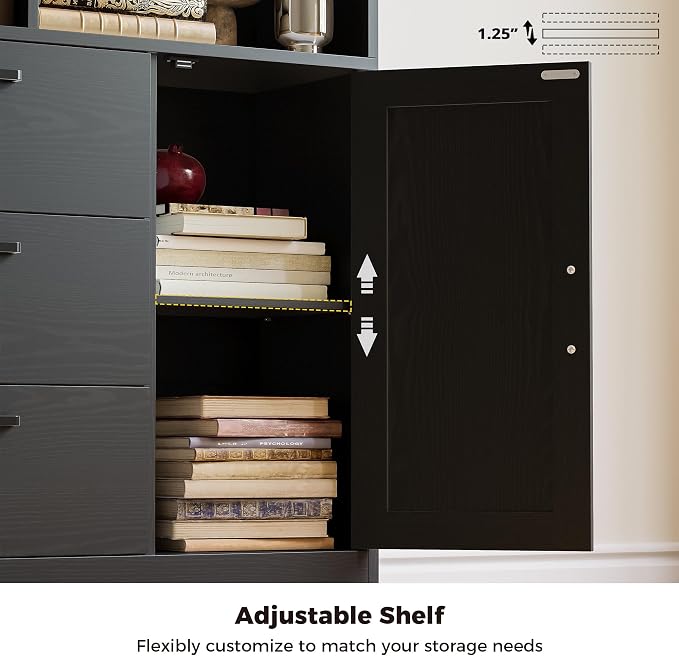 IRONCK Bookshelf, 70.9 Inch Tall Bookcase, 3-Tier Bookshelves - Image 6