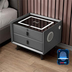 Smart Bedroom Nightstand with Fingerprint Lock and Adjustable LED Lights by Unknown