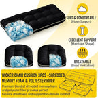 1 MIDDLE ONE Wicker Chair Cushions 3 Pieces Set - Image 4