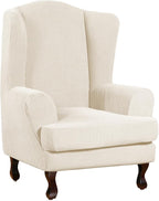 Turquoize Wingback Chair Covers 2 Piece Wing Chair Slipcover Stretch Slipcovers by Turquoize
