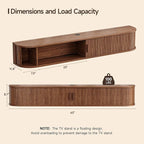 63" Floating TV Stand with Power Outlet - Image 2